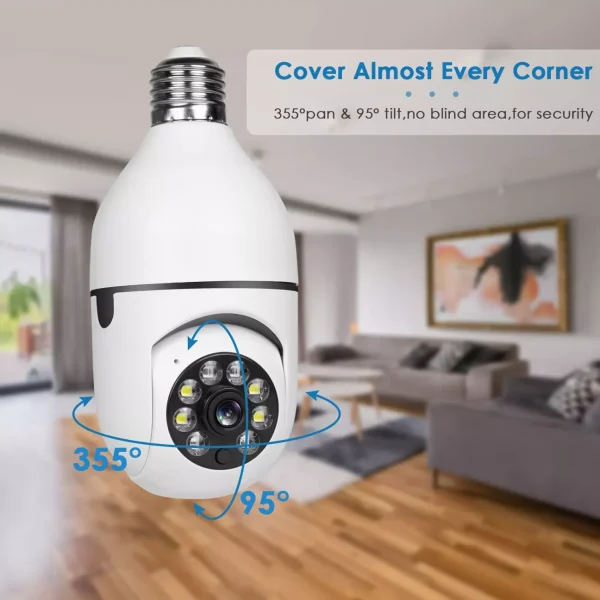 360 Wireless Surveillance  Bulb Camera