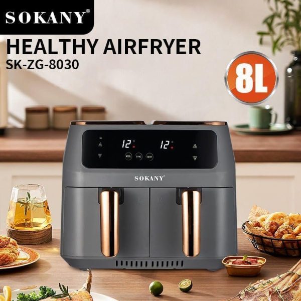 Sokany Double Door Air Fryer 8l - Image 3