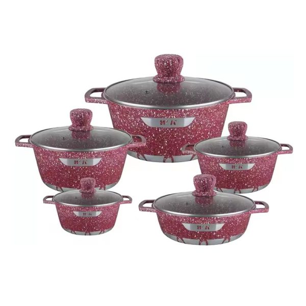 6 Pcs Granite Nonstick Cookware - Image 3