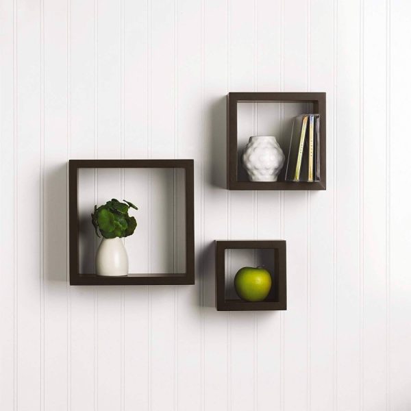 Black Square Wall Shelf - Image 3