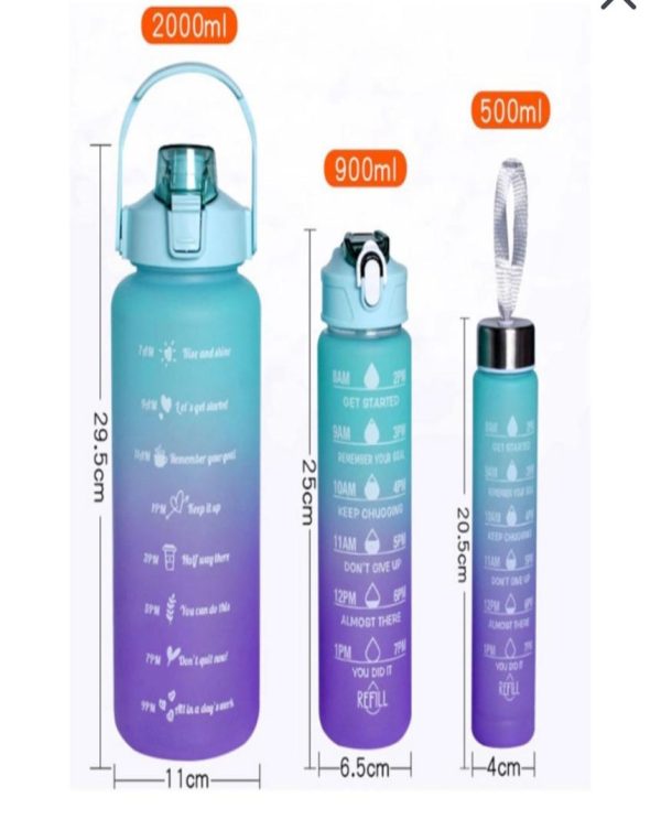 3 IN 1 Water Bottles with Straw and Handle - Image 4