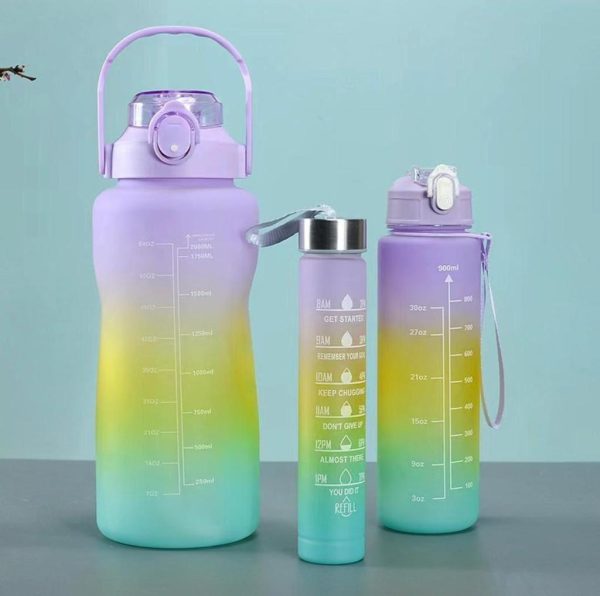 3 IN 1 Water Bottles with Straw and Handle - Image 5