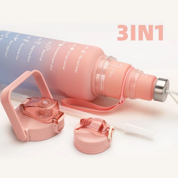 3 IN 1 Water Bottles with Straw and Handle - Image 8