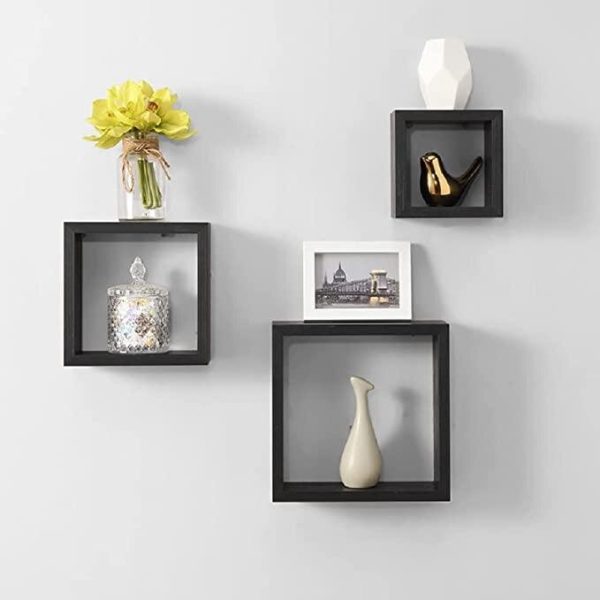 Black Square Wall Shelf