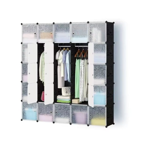 DIY 25 Cubes Plastic Wardrobe