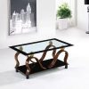 Curved MDF Wood Legs Center Table - Image 3