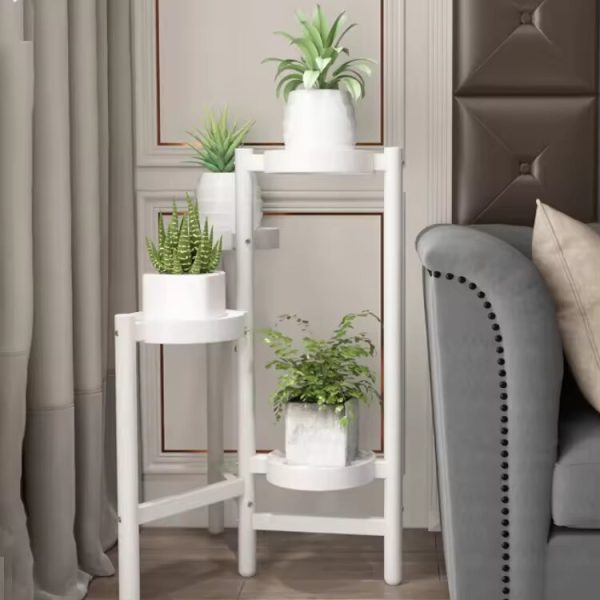 4 Tier Multifunctional White Flower Pot Stand