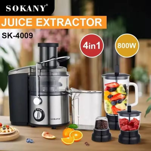 SOKANY 4 in 1 Stainless Steel Juicer