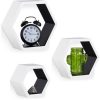 Hexagon Wall Shelf - White with black inner - Image 3