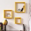 Yellow Square Wall Shelf - Image 2