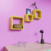 Yellow Square Wall Shelf - Image 4