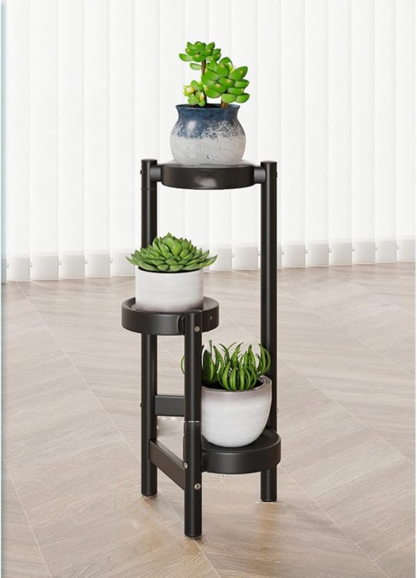 3 Tier Multifunctional Black Flower Pot Stand