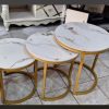 Modern 3-Piece Nesting Coffee Table Set (Gold)