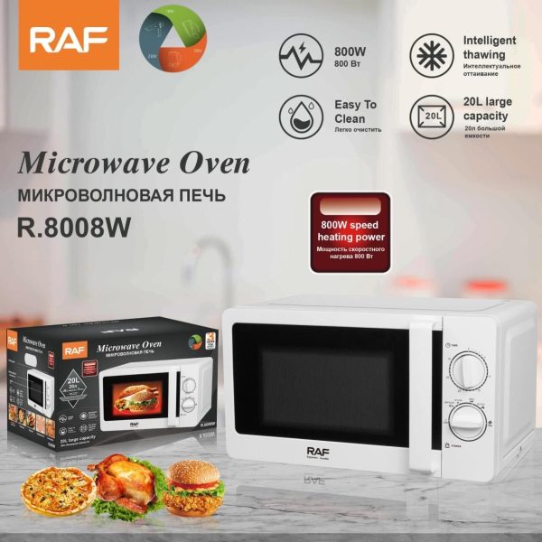 RAF 20L Microwave Oven - Grilling, Sensor Cook, and Speedcook