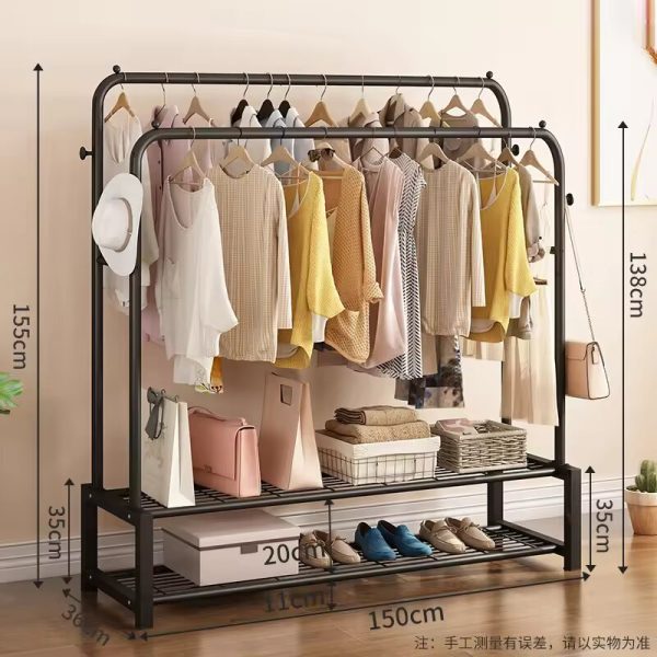 Double Pole Hanger (with Double Shoe Rack) - Image 3