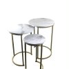 Modern 3-Piece Nesting Coffee Table Set (Gold) - Image 5