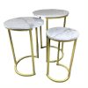 Modern 3-Piece Nesting Coffee Table Set (Gold) - Image 4