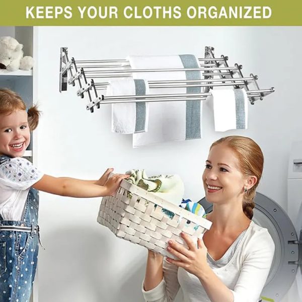 Extensible Wall Mounted Clothes Drying Rack - Image 3